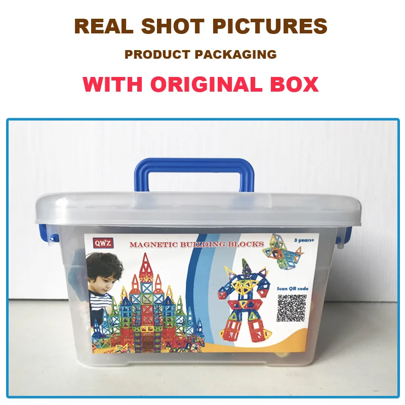 Koop QWZ 110pcs Mini Magnetische Designer Bouw Set Model   Building Plastic Magnetische Blokken Educatief Speelgoed Voor Kids Gift