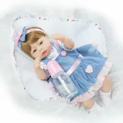 42 см очаровательные Куклы для девочек reborn реалистичные Новорожденные Дети Мягкий сенсорный розовый платье лучшие детские игрушки для