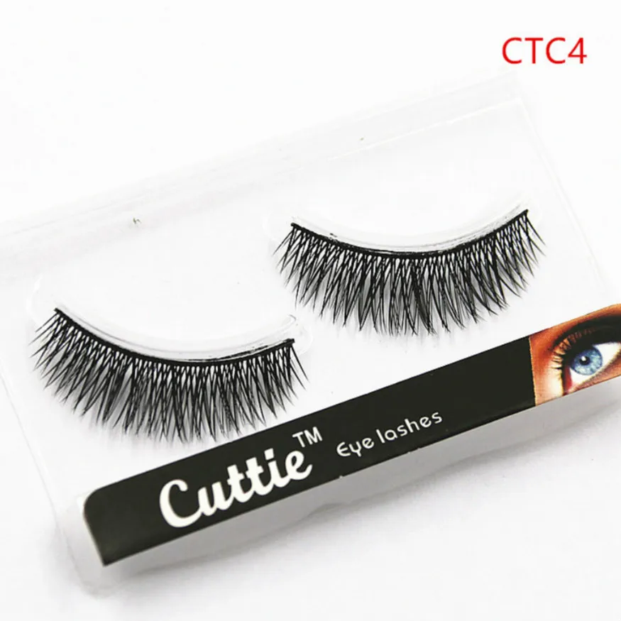 

NEW 1 Pair Sell Thick Cross False Eyelashes Korea Natural Naked Makeup Long False Eyelash Handmake Eye Lashes Makeup Kit #CTC4