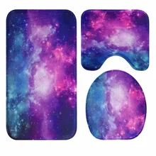 CAMMITEVER Ванная комната сопротивление скольжению ковры 3 шт. комплект Галактика Космос Звезды колодки Туалет WC коврики бархат Ванна коврики дома hotel
