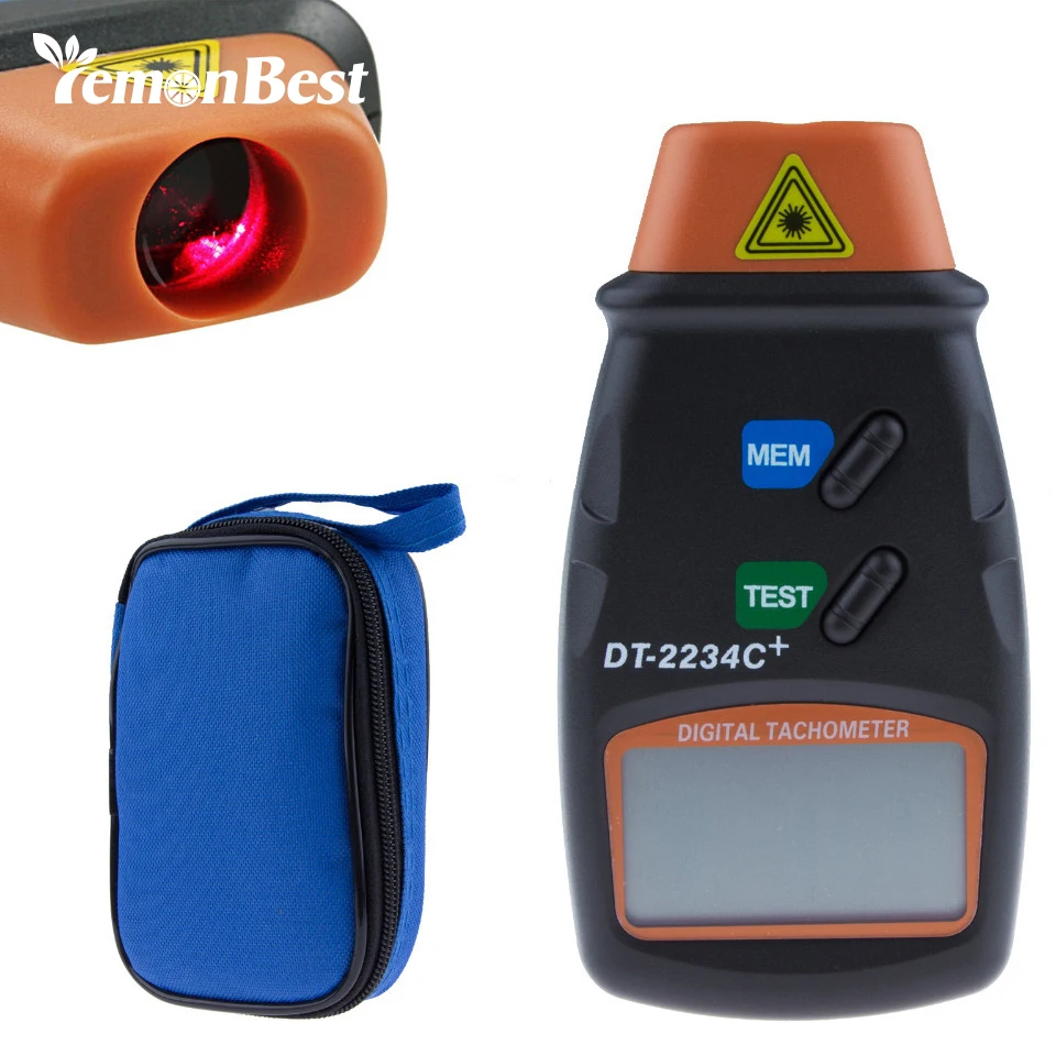 Lemonbest Hot Sale LCD Digital Laser Photo Tachometer 2.5-100000 RPM (DT-2234C+) | Инструменты