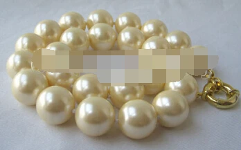 

ddh002112 Beautiful 18" 16mm perfect round golden south sea shell pearl necklace 28% Discount (A0326)