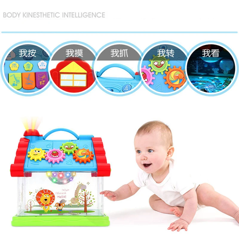 

2019 Baby Luminous Toys Flashing House Lights Interactive Pre-school Sounds Muscial Educational Vocal Toys for Infant Children
