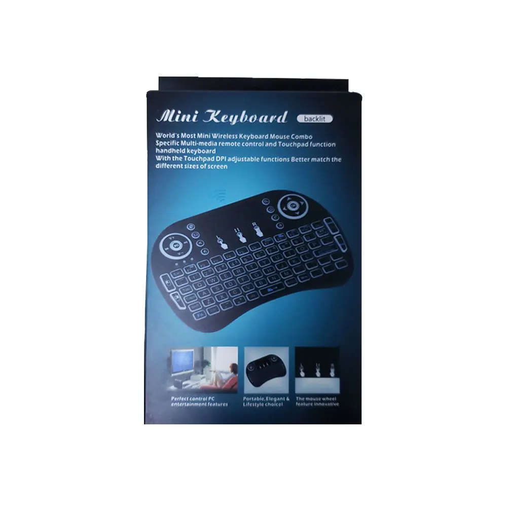ZKMAGIC I8 2.4GHz Mini Wireless Backlit Keyboard Touchpad Mouse LED Backlit AAA*2 Battery for Smart TV Mini PC ZKMAGIC I8 2.4GHz Mini Wireless Backlit Keyboard Touchpad Mouse LED Backlit AAA*2 Battery for Smart TV Mini PC