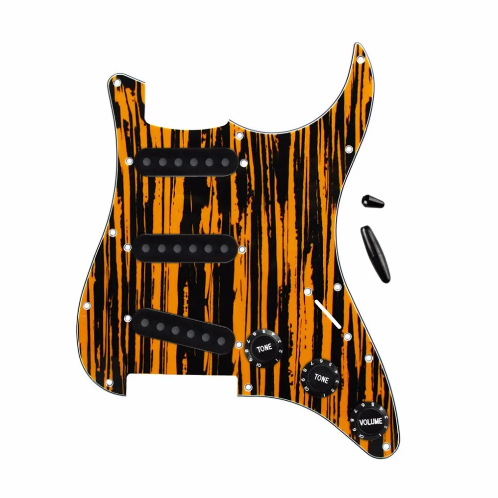 4Ply 11 Отверстие накладка на гитару sss Scratch Plate Strat Pickup охватывает тон громкость