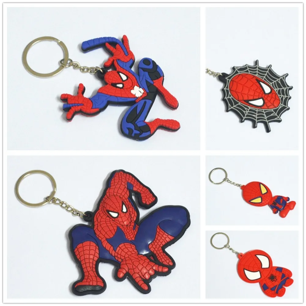 

Superhero Spider-Man Homecoming Spiderman PVC Keychain Anime Action Figure Pendant Key Ring Kids Toys