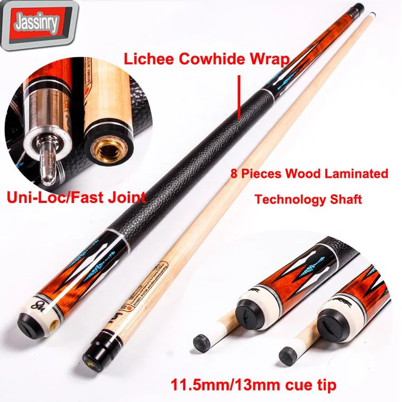 High Quality China 11.5mm/13mm latest Billiard Cue sticks 8pieces wood