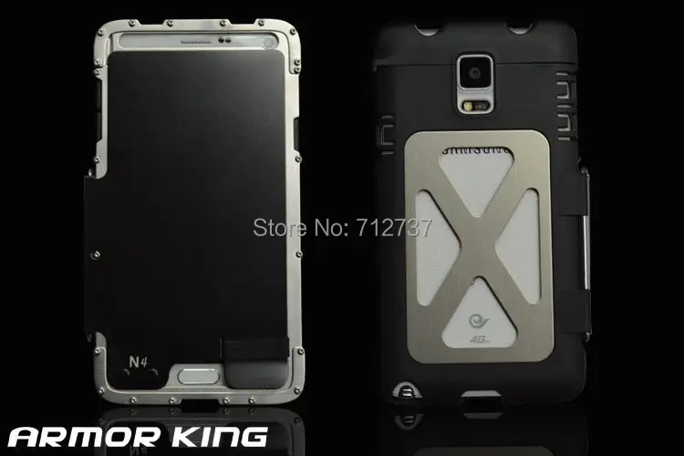 Защитный чехол ARMOR KING из нержавеющей стали, аксессуар для samsung Galaxy Note 4 N9100, элемент, флип-чехол для телефонов