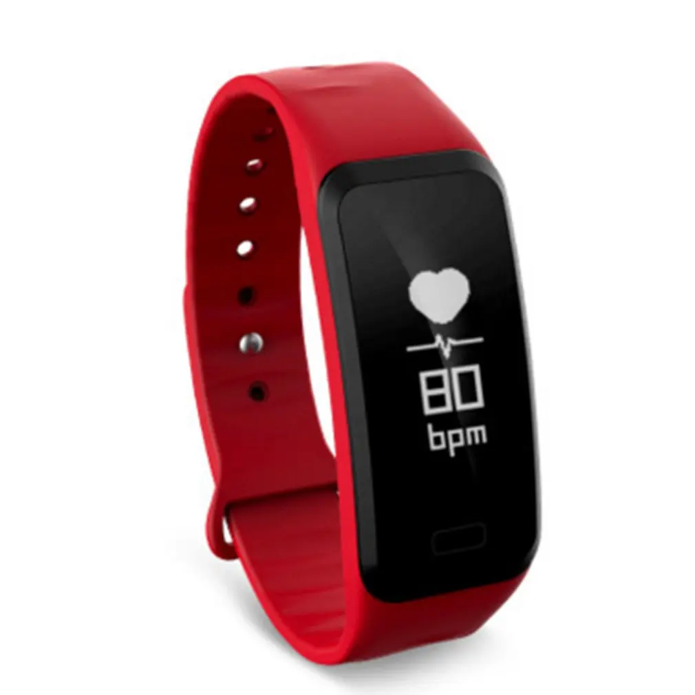 

C1s Health Tracker Wristband Smart Bracelet Color Screen Display Fitness Tracker Blood Pressure Heart Rate Monitor Sports Watch