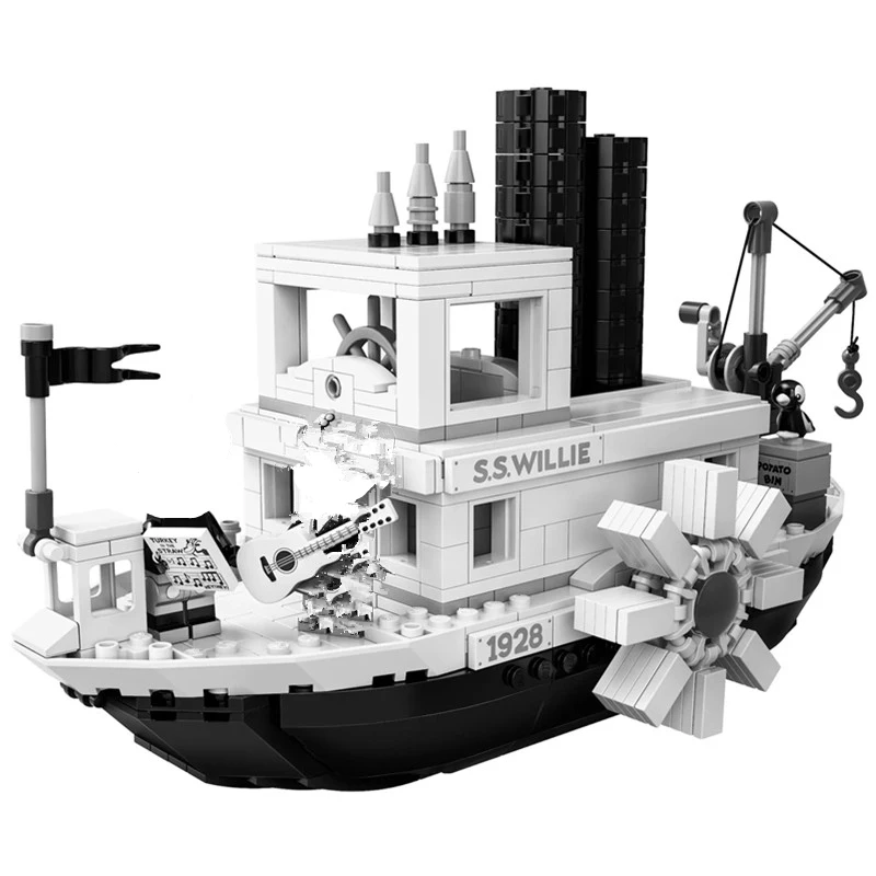 

2019 New fit legoinglys ideas Steamboat Willie Movie Building Blocks Bricks toys for children Gifts Model Kid Christmas Gift