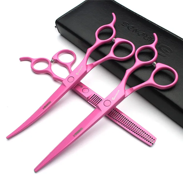 Professional 7 inch pink hairdressing scissors Japanese imports of