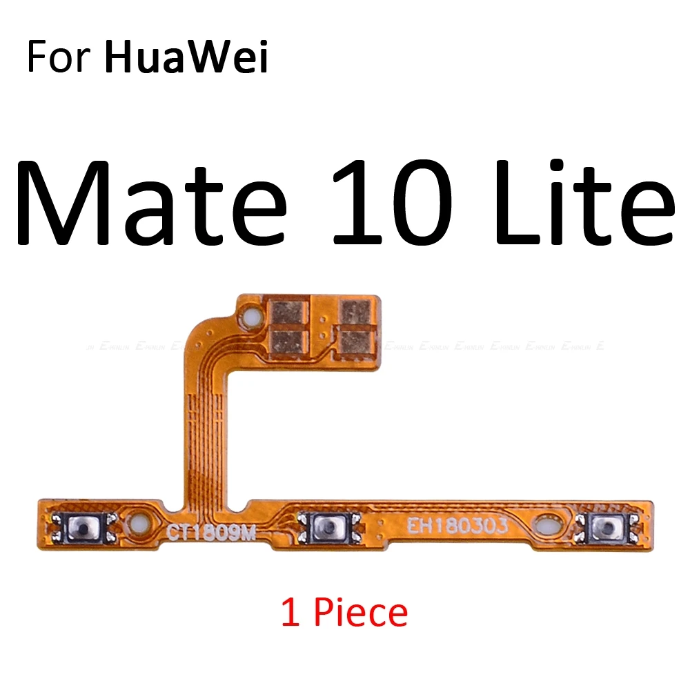Немой переключатель питания лента-брелок часть для HuaWei mate 20X10 9 Pro Lite P Smart Plus кнопка включения/выключения громкости управление гибким кабелем - Цвет: For Mate 10 Lite