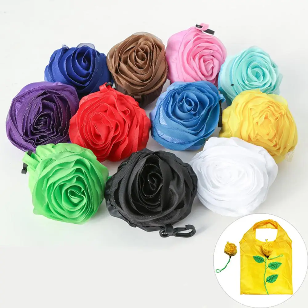 Rose Design Shopping Bag Foldable Tote Pouch Large Capacity Storage Handbag сумка женская | Багаж и сумки