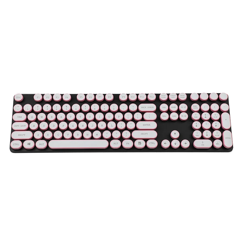 108 ключ пишущая машинка ABS Набор ключей белый черный розовый синий золотой обод для MX переключатели механическая клавиатура