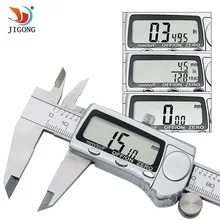 Electronic Digital Caliper Inch Metric Fractions Conversion 0-6 Inch 150 mm Stainless Steel Body Extra Large LCD Screen