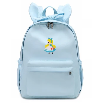 

Alice in Wonderland Backpacks Girls Bow Student Shoulder Bag Rabbit Ears Funny Rucksack Women Casual Satchel School Backpack