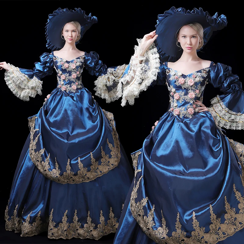 18 го века Rococo готическое платье Marie Antoinette викторианское бальное Ренессанс|Платья|