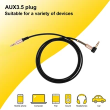 Аудиокабель Aux от 3,5 мм до 3,5 мм аудио разъем акустический кабель автомобильный Aux шнур для автомобильных наушников iphone samsung AUX шнур
