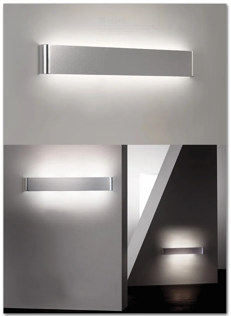 Chiclits LED Night Lights Modern Minimalist Aluminum Wall Lamp Bathroom Mirror Light Sconce Bedroom Livingroom Luminaire 6W12W18W24W  (3)