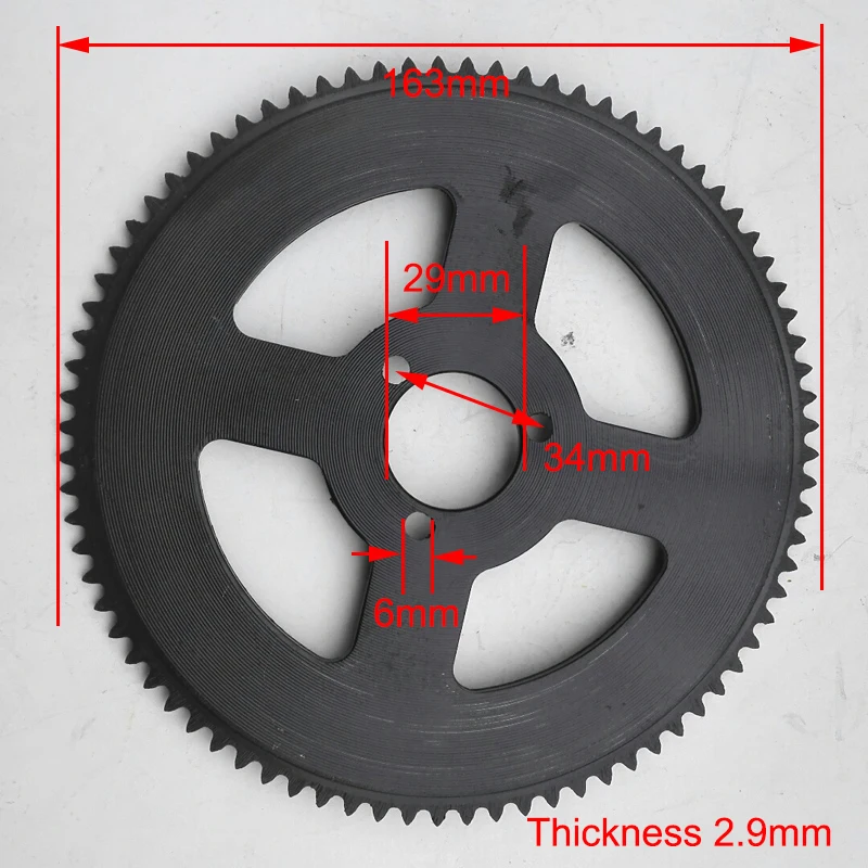 

80 Tooth 29mm Rear Chain Sprocket for Electric Scooter Small dolphins Tricycle fit 25H Chain