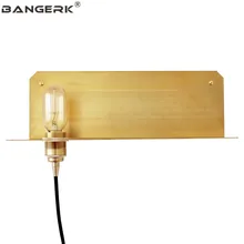 Industrial Loft Brass Wall Sconce Lighting Vintage Edison LED Wall Light With Plug Switch Bedside Wall Lamp Home Decor Fixtures antique loft style iron glass wall sconce industrial vintage led wall light fixtures home bedside wall lamp indoor lighting