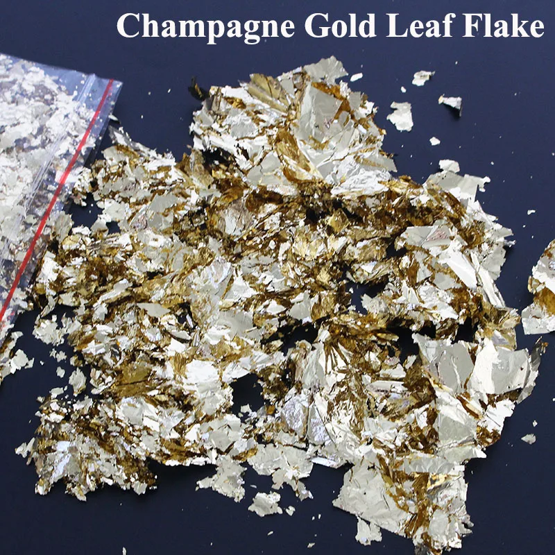15gram Champagne gold leaf / foil flake ,shinning,decoration ornament
