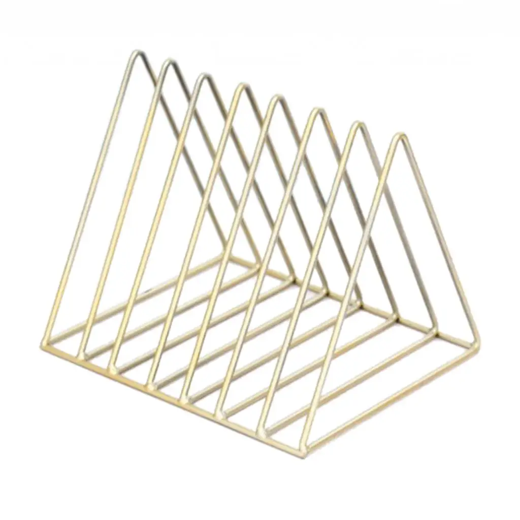 European Slot Metal Desk Organizer Office Desktop Document File Organizer Bookshelf Rack Magazine Newspaper Storage Holder