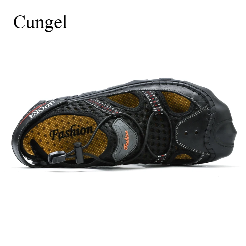 Cungel Summer Men Outdoor Sandals Trekking Hiking shoes Mountain Breathable Comfortable Beach Sandals Non-slip Climbing shoes