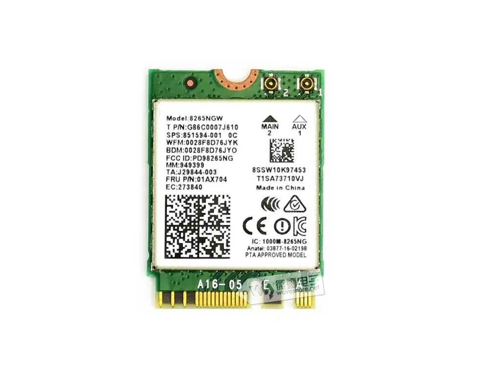 Wireless AC8265 2 4G/5G WiFi Bluetooth 4 подходит для двухрежимного беспроводного NIC модуля Jetson Nano