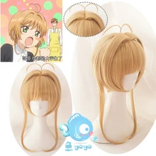 2018 Card Captor Sakura CLEAR CARD KINOMOTO SAKURA Wig Cosplay Cute Hair Wig Halloween Anime Lolita