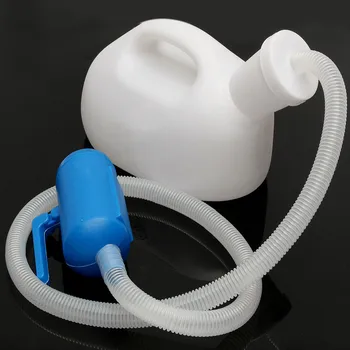 

2000ml Male Urinal Toilet Aid Bottle Urine Bottle Pee Potty Handle Holder Collector Blue+White For Travel Camping Health Care