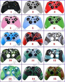 

15 Styles 1 PCS Silicone Gel Rubber Case Skin Grip Cover For Xbox One Controller