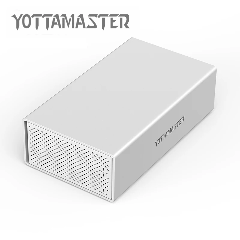 

Yottamaster RAID HDD Enclosure Dual-bay 3.5 inch Type-C USB3.1 10Gbps Sata3.0 Hard Drive Disk Case Box Support 20TB UASP