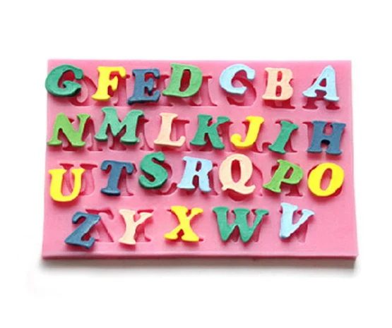 

Uppercase letters and number fondant cooking tools silicone Fondant Paste Mold DIY Cake Decorating Polymer Clay Resin Candy