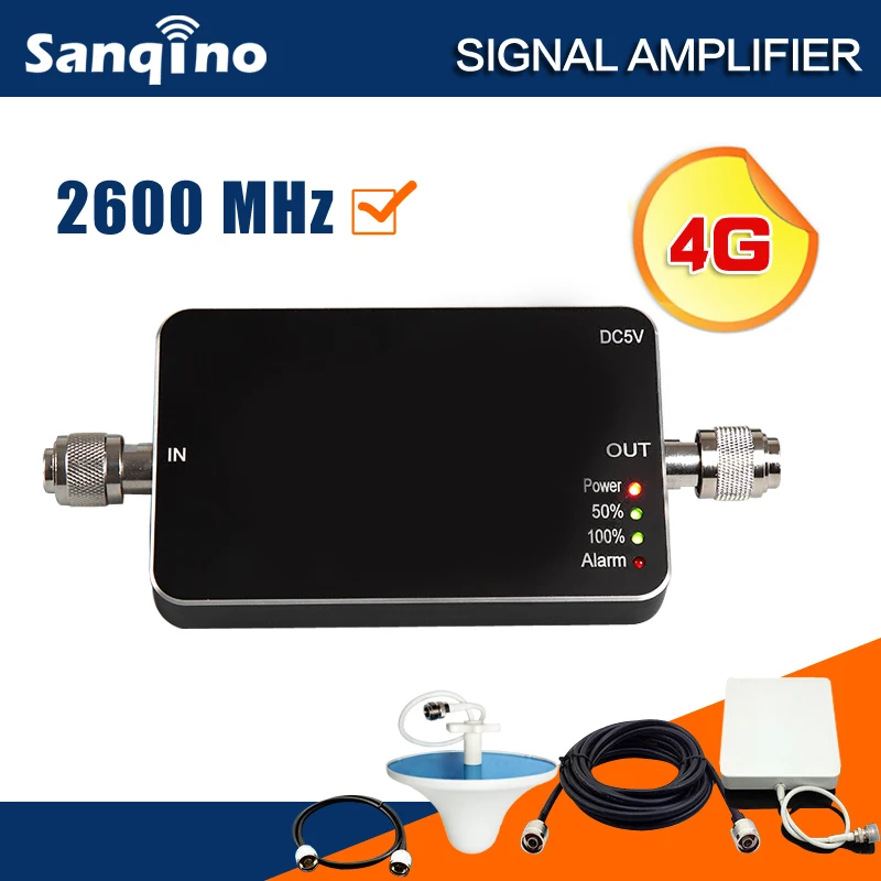 Sanqino New 4G Repeater 2600 LTE 4G Booster Antenna 65dB Cell Booster