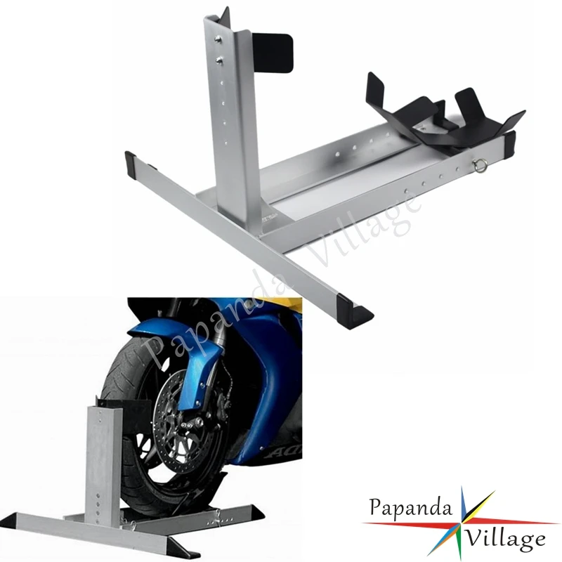 

Universal Chrome Motorcycle Wheel Chock Floor Stand Motorbike Floor Stand for Harley Honda Suzuki Yamaha Cafe Racer