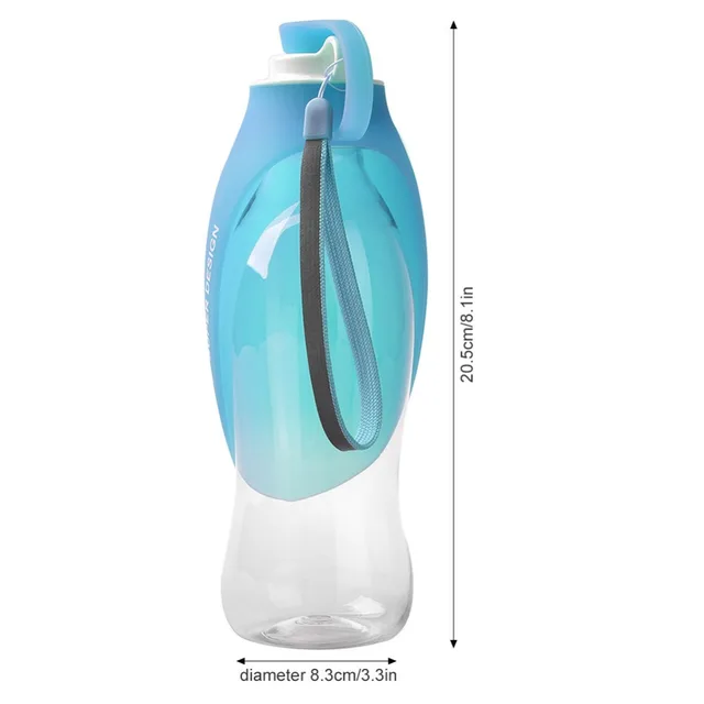 Petacc Practical Pet Drinking Bottle Multi-Functional Pet Outdoor Water Cup Portable Travel Pet Bottle With Leaf Pattern Design