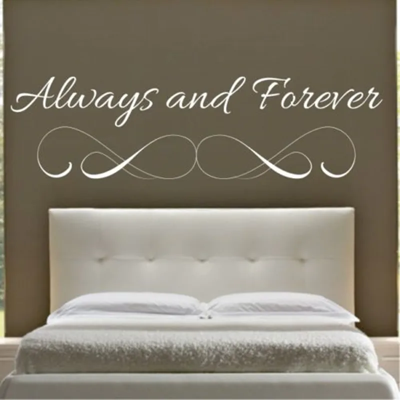 Us 5 94 15 Off W140 Always And Forever Wall Quote Bedroom Sticker Art Decal Vinyl Stickers Lounge Home Decor In Wall Stickers From Home Garden On