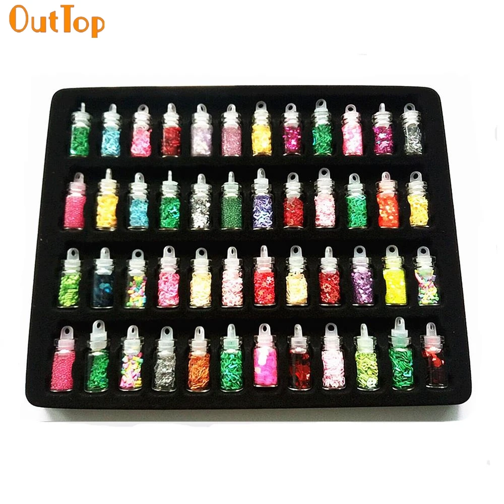 Украшения для дизайна ногтей OutTop Beauty 48 шт./лот с несколькими блестками Прямая