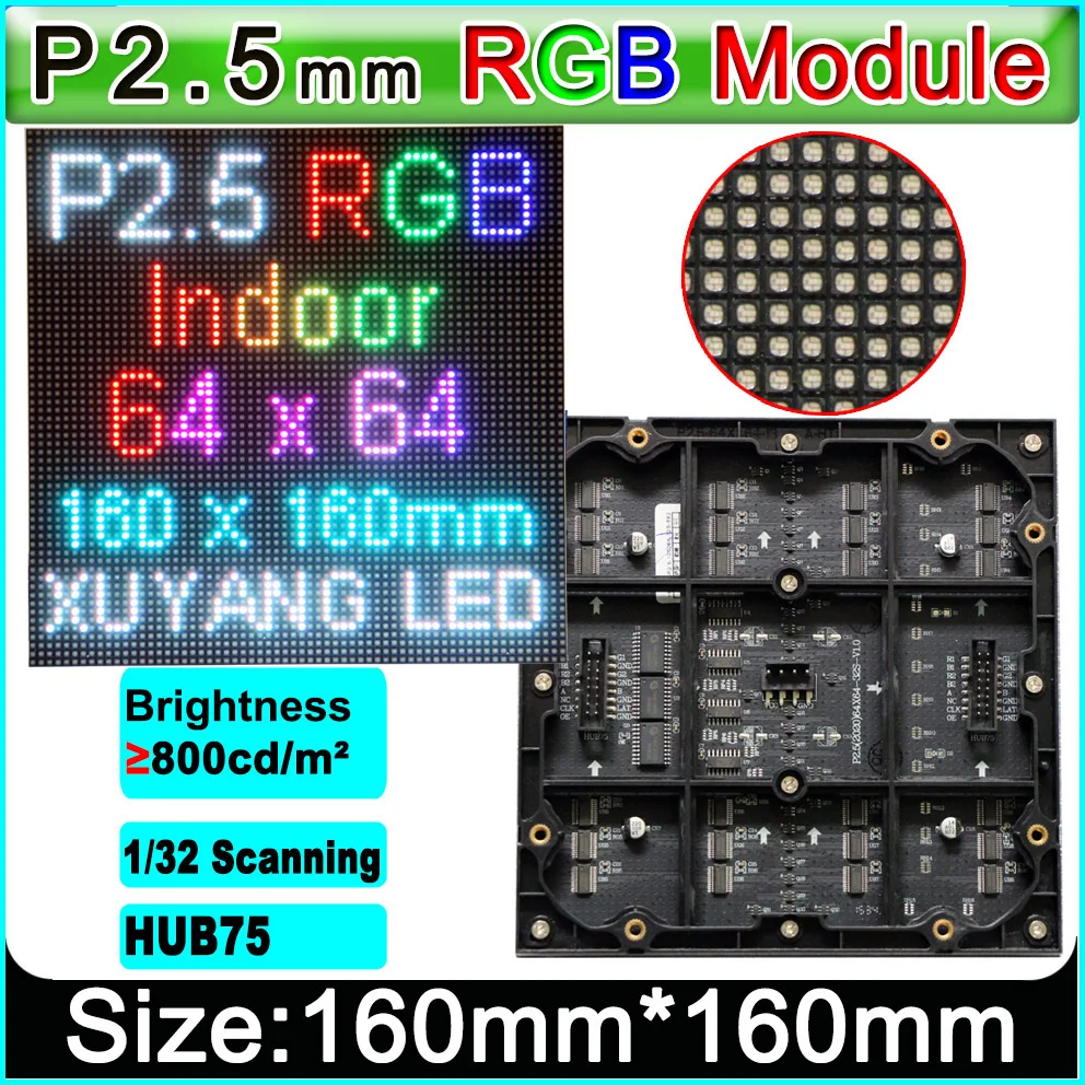 Небольшой интервал P2.5 Крытый полноцветный светодиодный Дисплей видео настенный модуль, светодиодный процессор модуль SMD 3in1 RGB