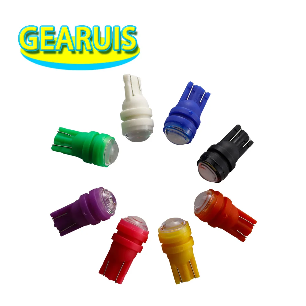 

100pcs W5W T10 2 SMD 5630 Convex Round LED 5730 168 194 Car Light Auto Bulb Reading Light Door bulbs Red Yellow Ice blue 12V