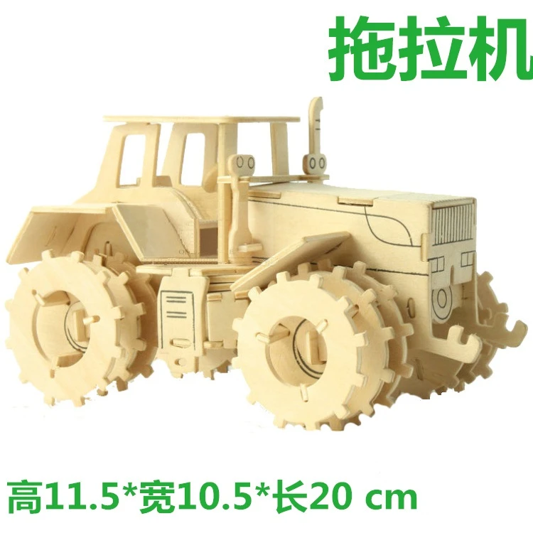 Puzzle 3d En Bois Pour Bebe Jouet Cadeau D Anniversaire A Assembler Jeu En Bois Moteur De Tracteur De Voiture Kit De Construction En Bois 1 Ensemble Aliexpress