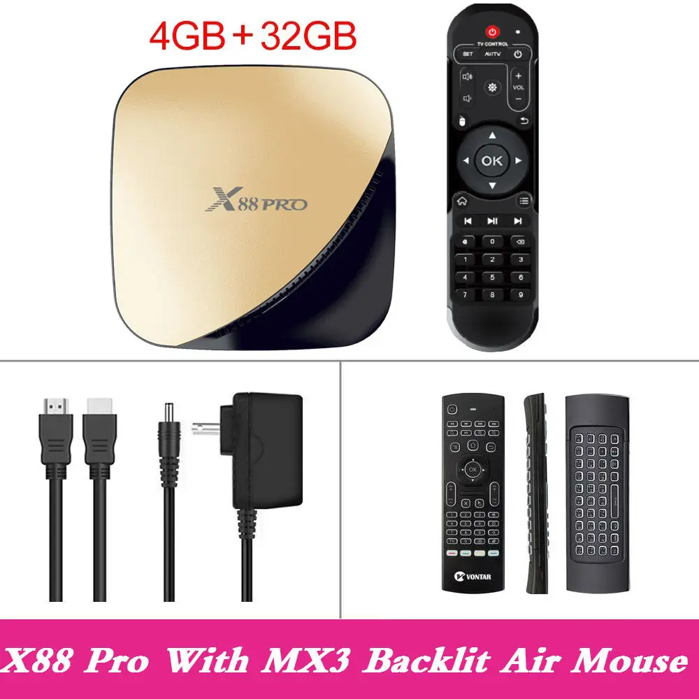 X88 PRO Smart tv BOX Android 9,0 4 Гб ОЗУ 32 Гб 64 Гб 128 Гб ПЗУ RK3318 четырехъядерный wifi 4K GooglePlay YouTube медиаплеер 2G16G - Цвет: 4GB64GB MX3