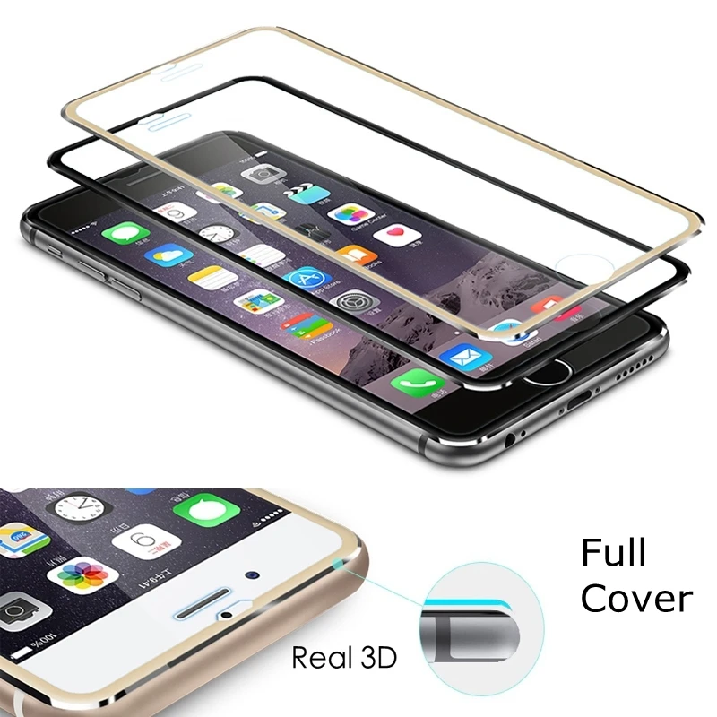 Защитная пленка из закаленного стекла 9H для iPhone 6 6S plus 5 5S 7 SE Arc Titanium Trim 3D чехол с