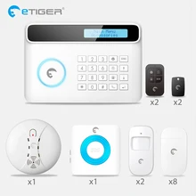 

Chuangkesafe Andriod/IOS eTIGER GSM/PSTN Wireless & Wired Alarm System For House Security Strobe Siren