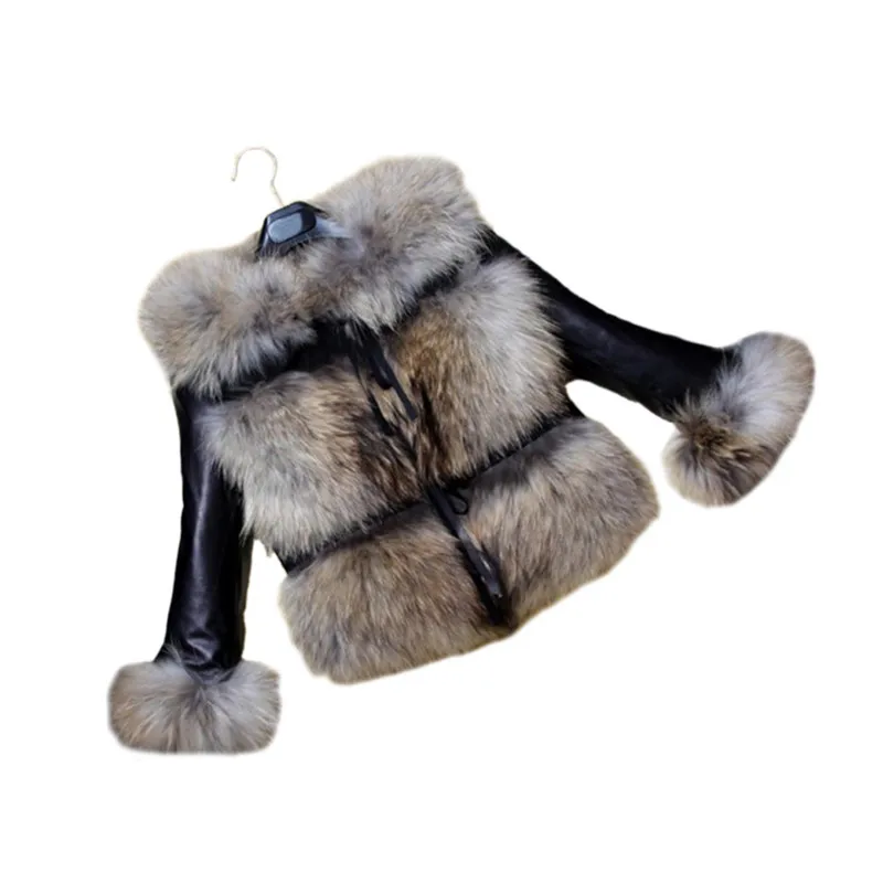 Милое пуховое пальто для больших девочек однотонное из искусственной кожи на