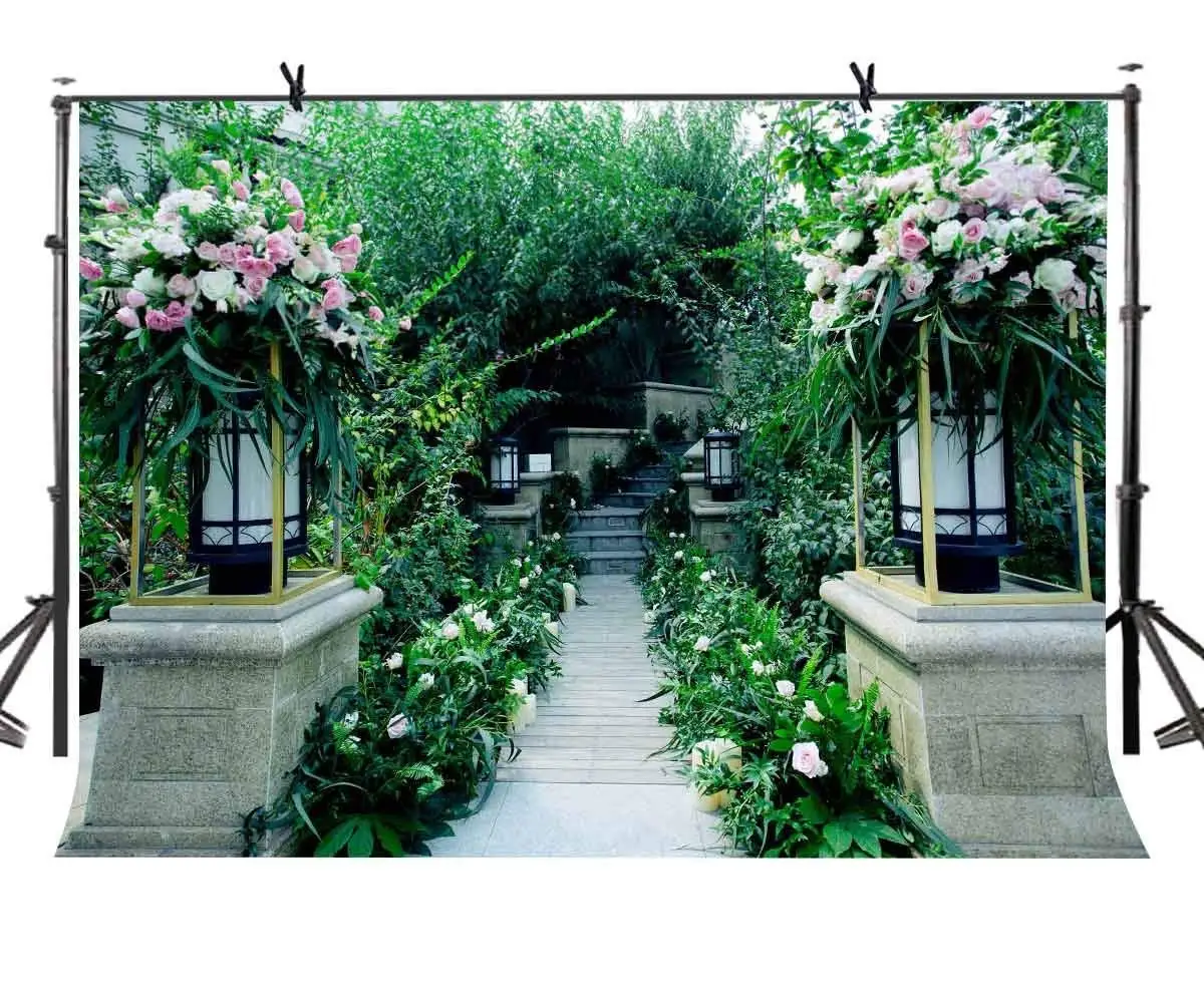 

7x5ft Green Backdrop Lush Greenery Trail Photography Backgroud and Studio Photography Backdrop Props