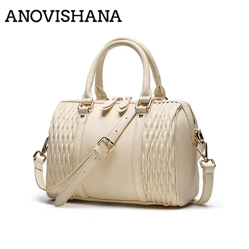

ANOVISHANA Hot Sale Women Casual Tote Bag Female Handbag shoulder Bag for Women Tote Ladies Vintage Genuine Leather Crossbody062