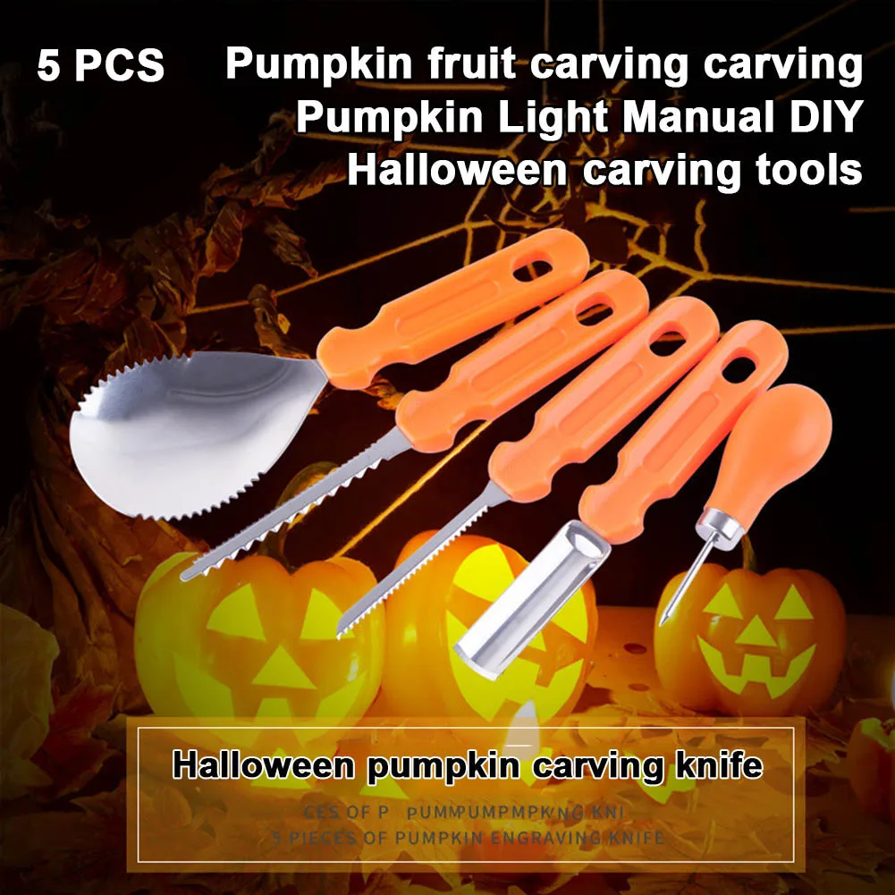 

Newly 5/14Pcs Professional Pumpkin Carving Tool Kit Easily Carve Sculpt Halloween Tools Supplies