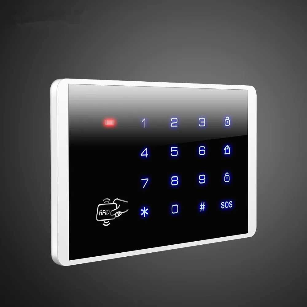 FUERS W20 Wireless Touch Panel WiFi GSM Home Security Burglar Alarm System DIY APP RFID Card Wifi IP Camera Smart Socket Siren